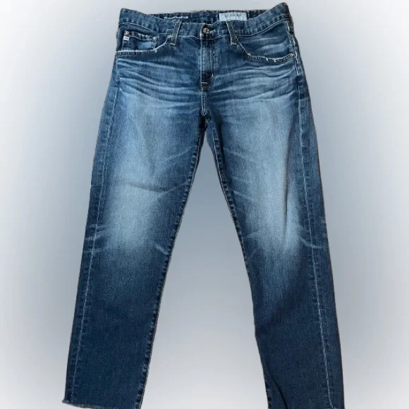 AG Adriano Goldschmied The Ex Boyfriend Slim Blue Denim Jeans Size 29 - Picture 1 of 16